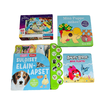 Animal sound books, children's books and puzzles