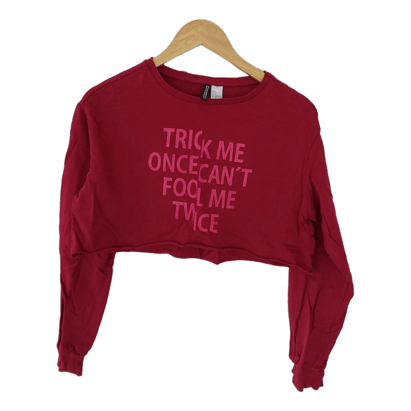 Red cropped sweatshirt
