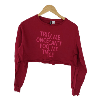 Red cropped sweatshirt