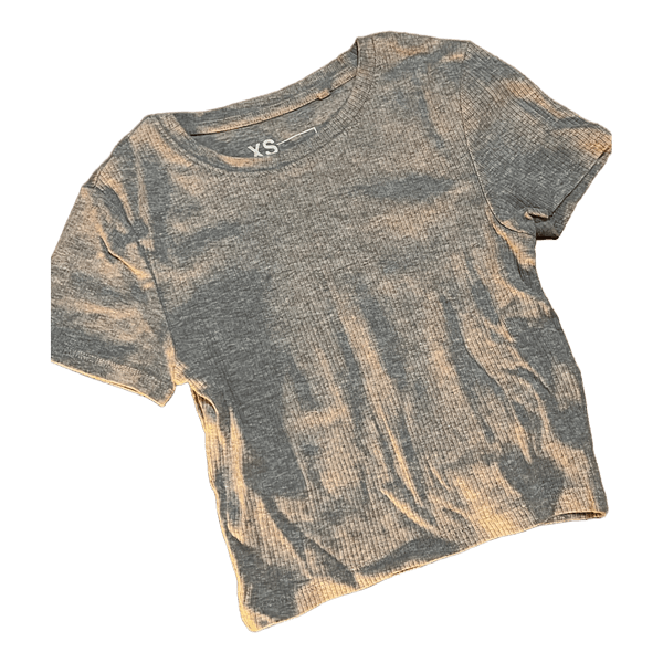 Grey ribbed crop top FSBN sisters