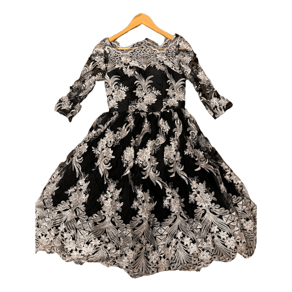 Black and silver dress