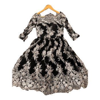 Black and silver dress