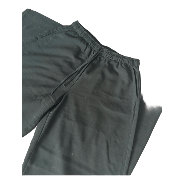 Black wide leg trousers