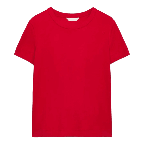 Rød kortærmet t-shirt