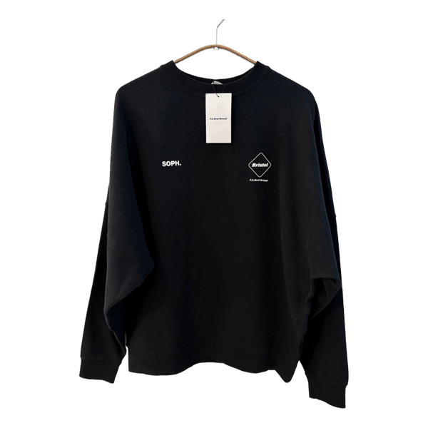F.C.Real Bristol X Soph. Black Crewneck Sweatshirt FCRB-240079 – M