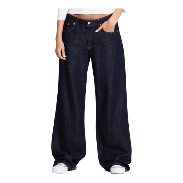 Mørkeblå wide leg jeans