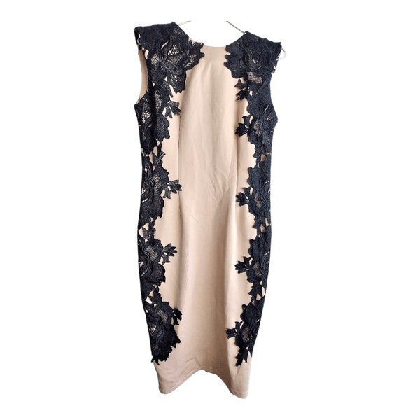 Beige midi kleita