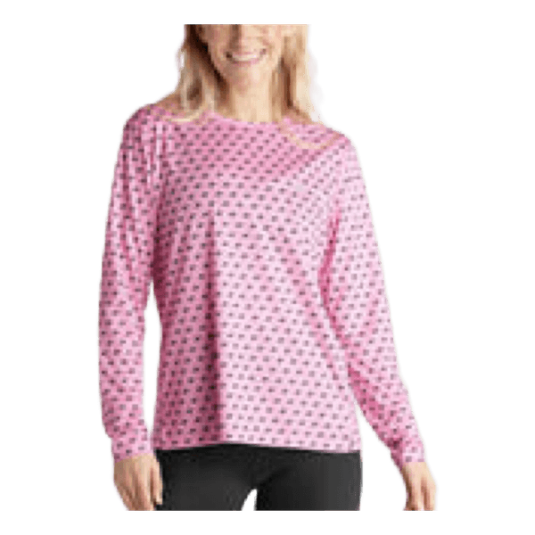 Lyserød langærmet t-shirt