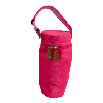 Pink insulated bottle bag