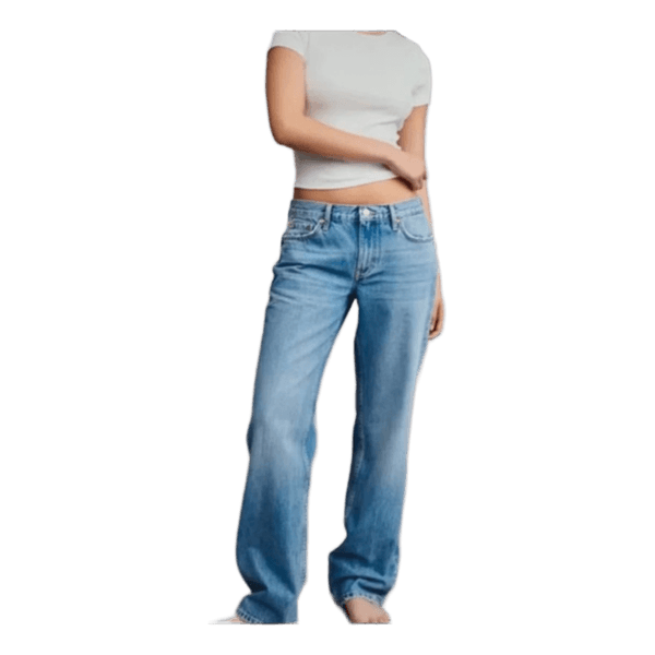 Lyseblå straight jeans