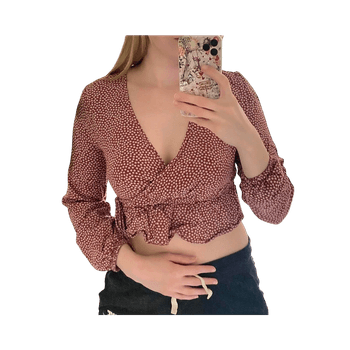 Kukallinen pitkähihainen toppi