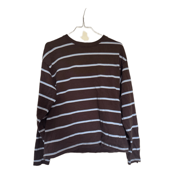 Brun stribet langærmet t-shirt