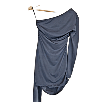 Black one-shoulder dress