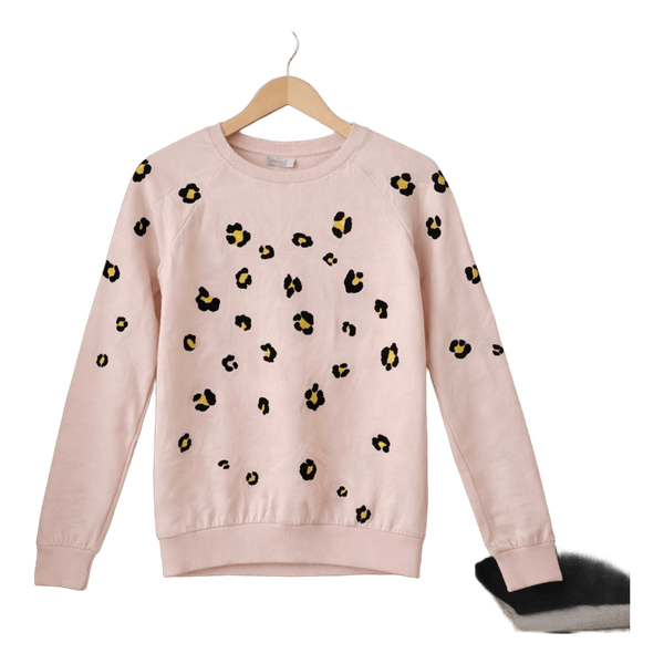 Pink animal print sweatshirt