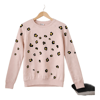 Pink animal print sweatshirt