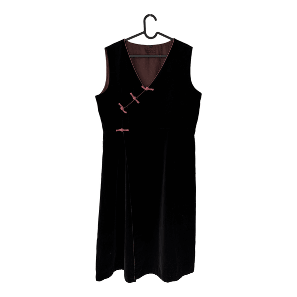 Black velvet tunic dress