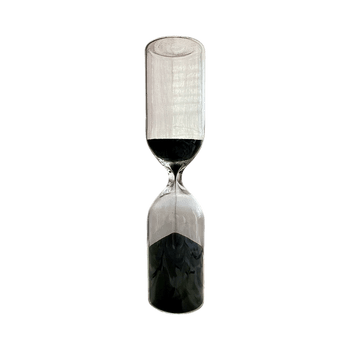 Glass hourglass timer