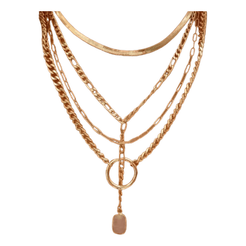 Collier multi-rangs doré