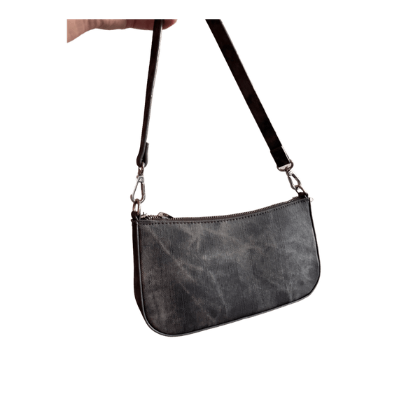 Grey denim new yorker bag