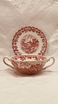 Vintage porcelain soup bowl