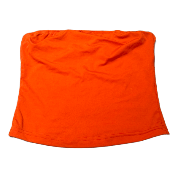 Orange strapless top