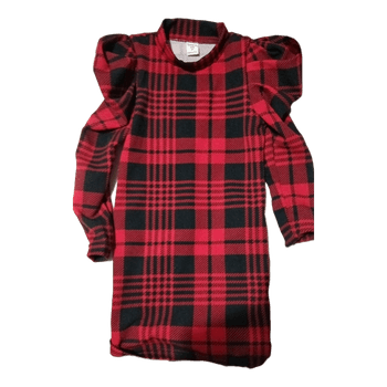 Red plaid dress