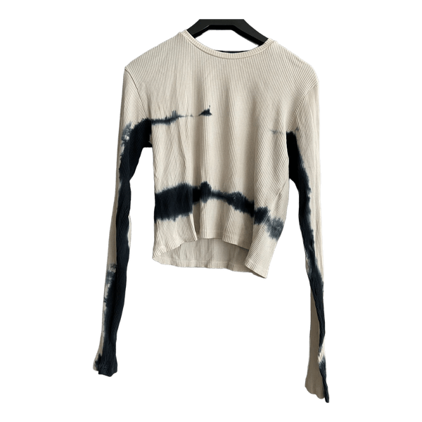 Black and white tie-dye long sleeve
