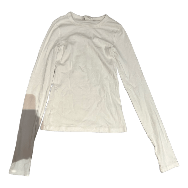 White long-sleeved top