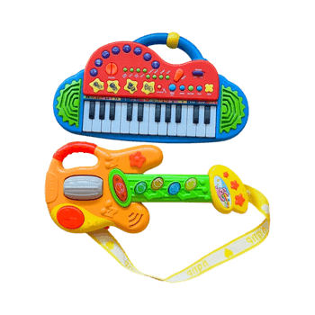 Children's toy keyboard & guitar set