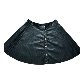 SHEIN Frenchy Classic Black Skirt with Gold Buttons | L | Classic & Chic