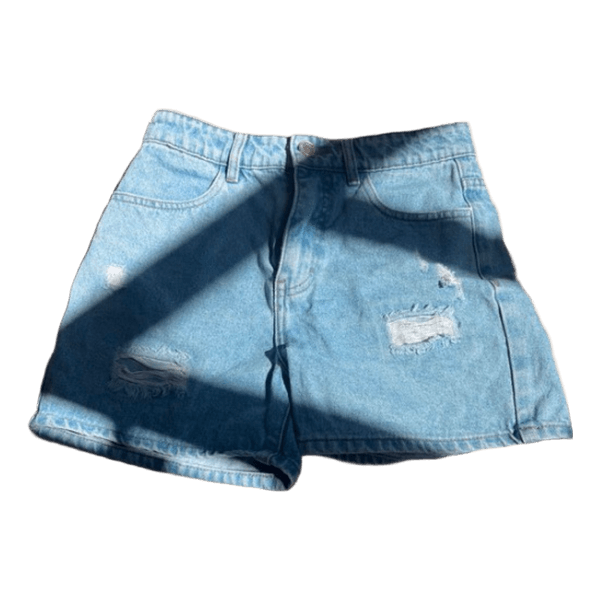 Lyseblå denimshorts