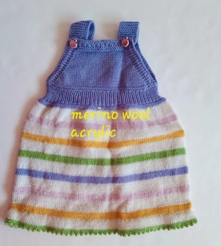 Knit baby dress 56/62 like new