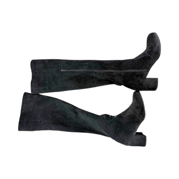 Mustat yli polven korolliset saappaat