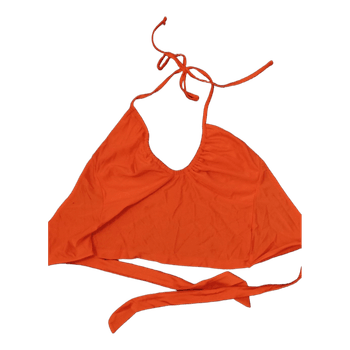 Orange halter crop top
