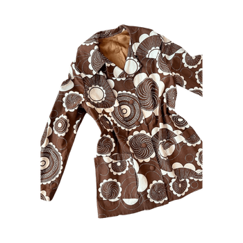 Ruskea kukallinen takki M