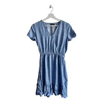 Blue heart print dress