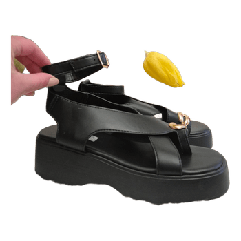 Seastar black platform sandals