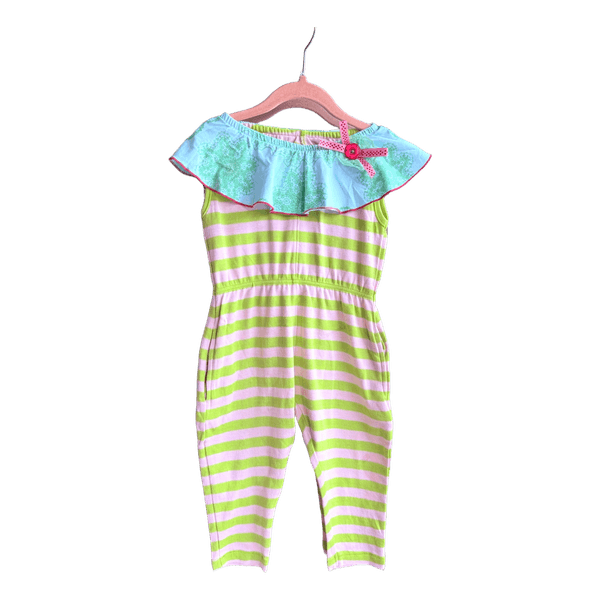 Striped girls romper