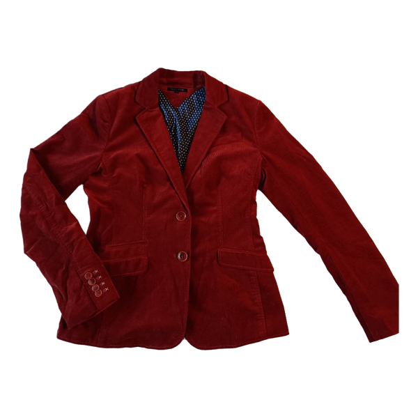 Red corduroy blazer