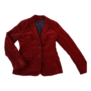 Red corduroy blazer