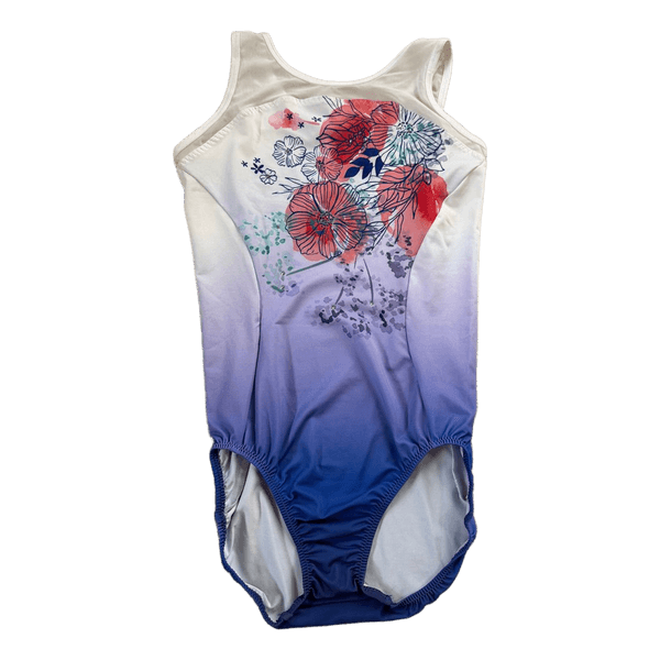 Purple floral leotard