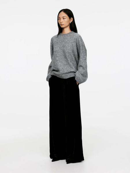 Relaxed velvet trousers