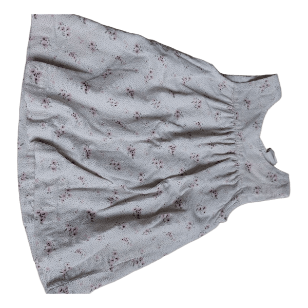White floral corduroy dress