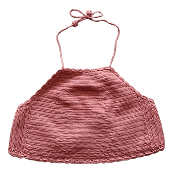 Virkattu halterneck-toppi