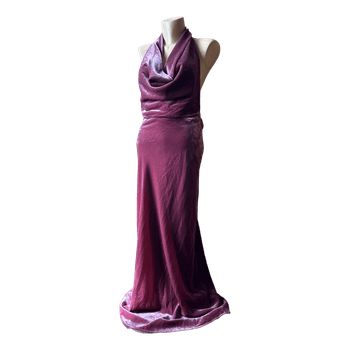 Burgundy velvet maxi dress