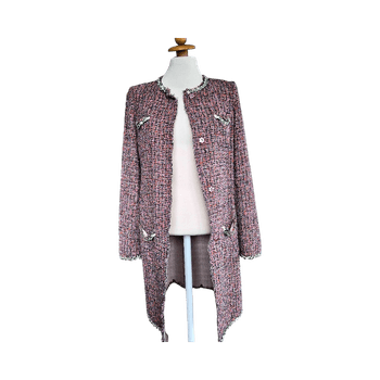 D&G Dolce & Gabbana Multicolor Tweed Coat – Size 34