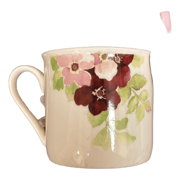 Floral fine porcelain mug