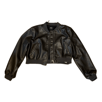 Zara faux leather bomber