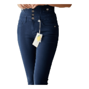 Tummansiniset korkeavyötäröiset farkut