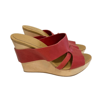 See by Chloé Red Leather Wedge Sandals – EU 36 (Insole 23 cm)